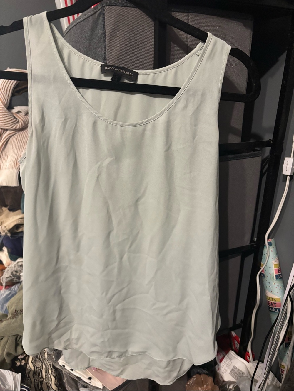 Banana Republic Mint Green Layered Sleeveless Shell